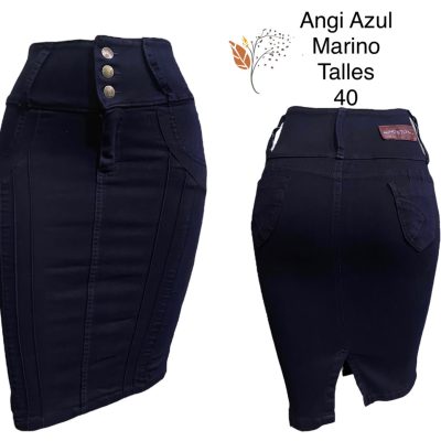 Pollera ANGI azul marino