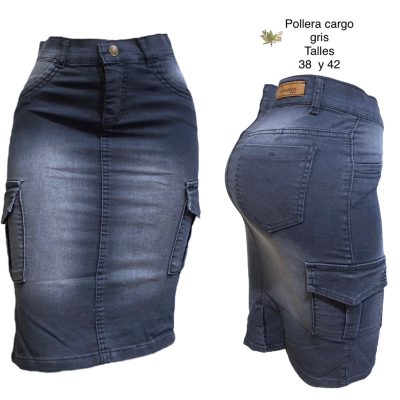 Pollera Cargo gris