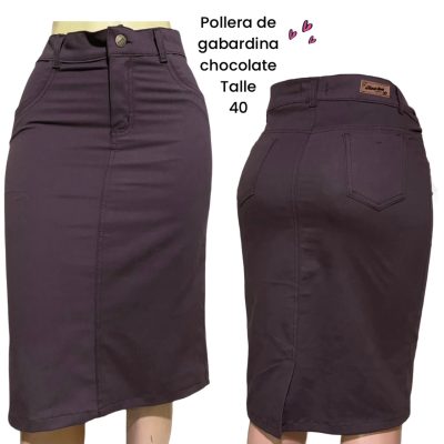 Pollera Gabardina Chocolate