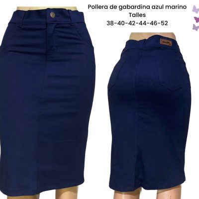 Pollera Gabardina Azul Marino