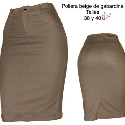 Pollera Gabardina beige