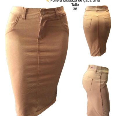 Pollera Gabardina mostaza