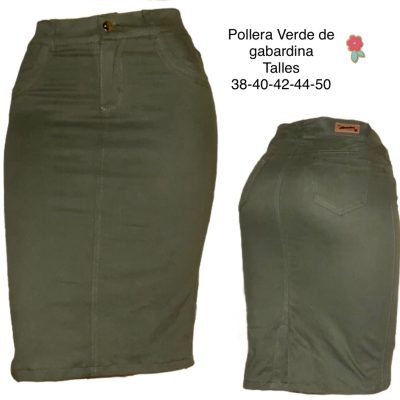 Pollera Gabardina verde