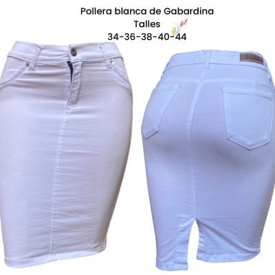 Pollera suela de gabardina